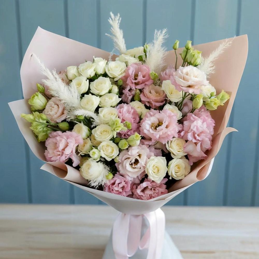 Букет цветов из: Альстромерии и Розы в Таштаголе