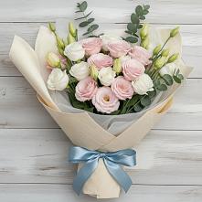 Букет цветов из:  Лизиантусы в Таштаголе